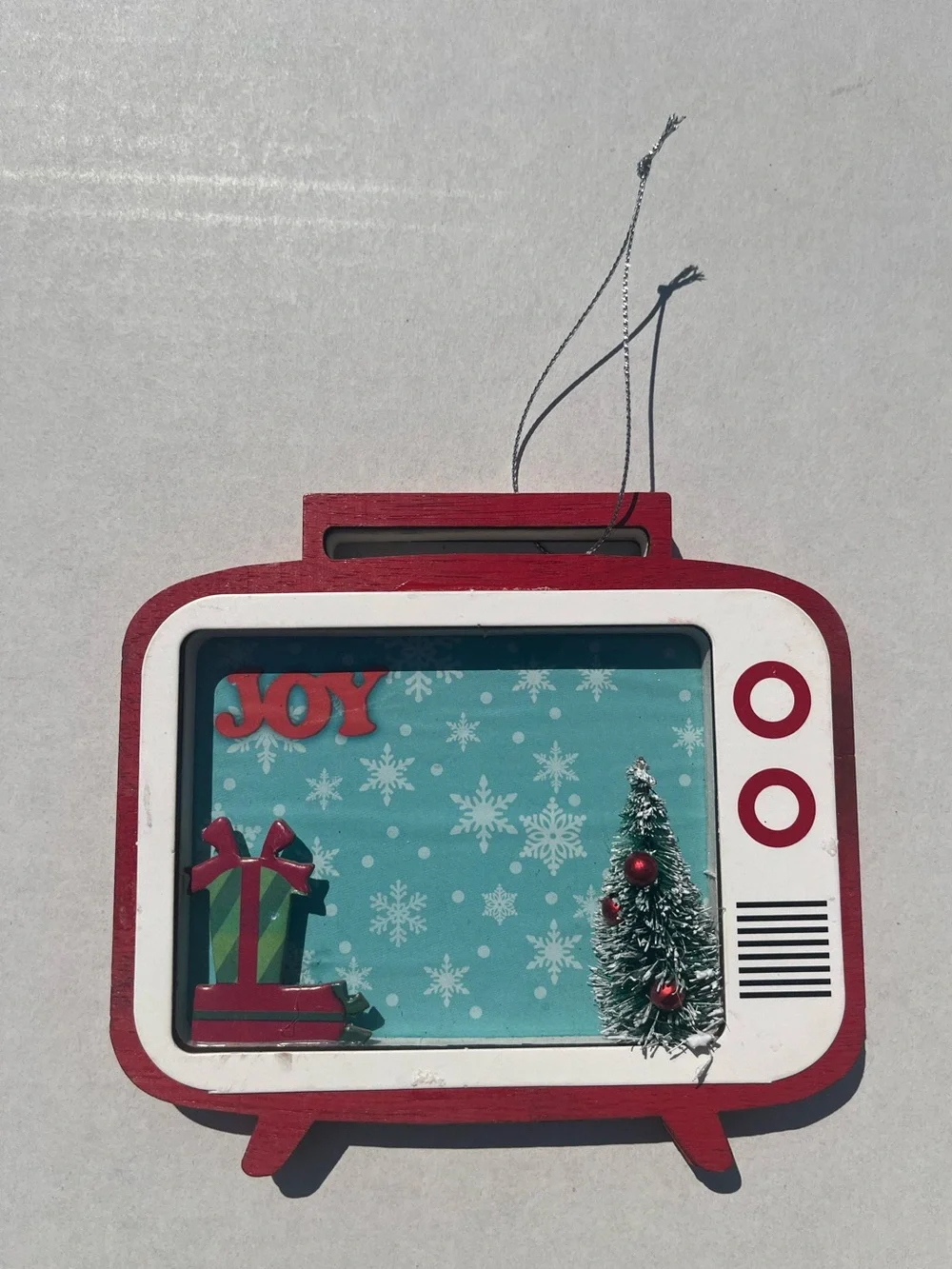 Retro Wooden Hebei Sun Serving Craft Products Television Christmas 3D Ornament